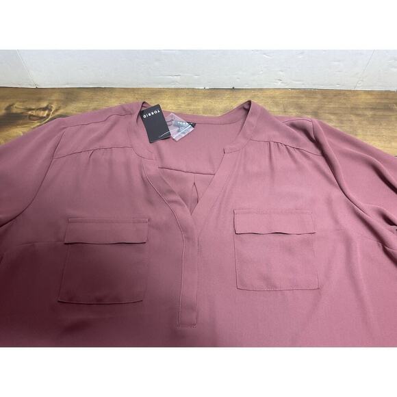 Torrid Women’s Plus Size 1X Harper Pullover 3/4 Sleeve Blouse - Wild Ginger - Picture 3 of 12